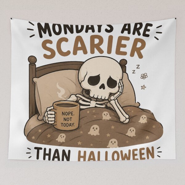 Item preview, Mondays Are Scarier Than Halloween designed and sold by amberwathen.