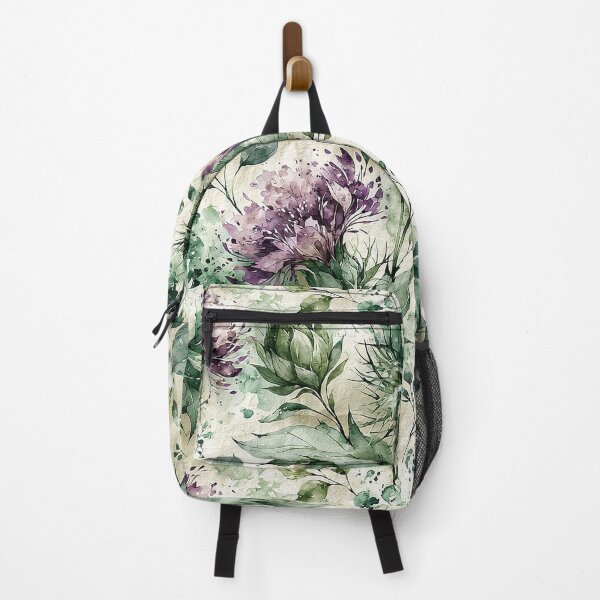 Item preview, Scottish Highlands Purple Thistle Watercolor Botanical Pattern designed and sold by Yoruhara.