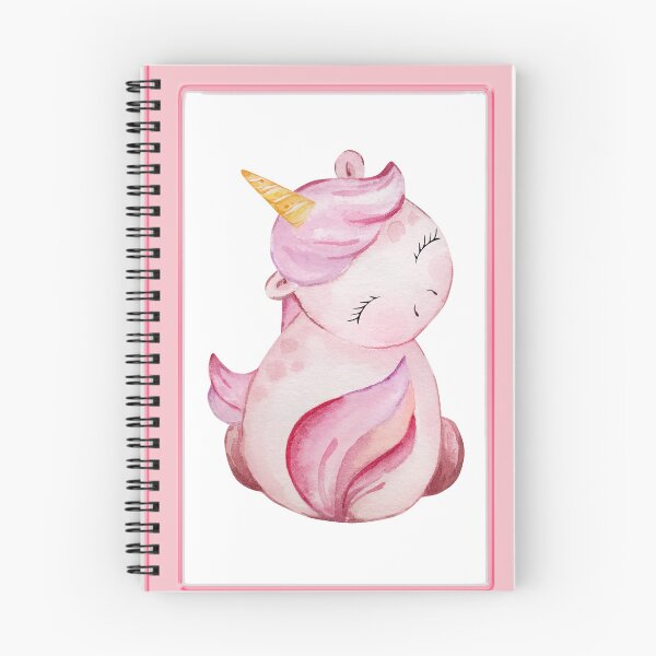 Item preview, Cute Sitting Unicorn in Pink Frame designed and sold by TeeGeeTees.
