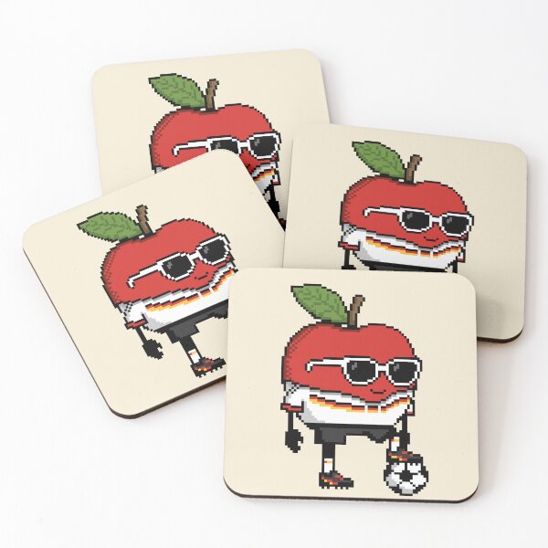 Item preview, Apple Pixel in a Soccer Uniform 11 designed and sold by White Rim Mates.
