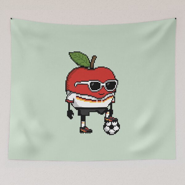 Item preview, Apple Pixel in a Soccer Uniform 11 designed and sold by White Rim Mates.