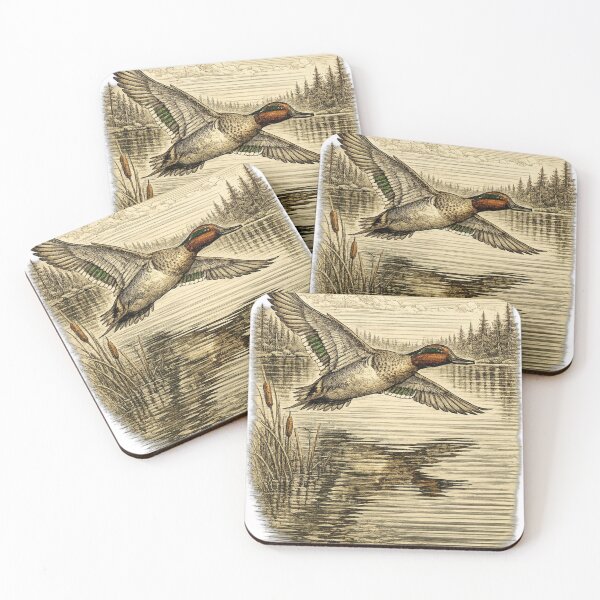 Item preview, Green-winged Teal Marsh Flight designed and sold by KrungiT Design .