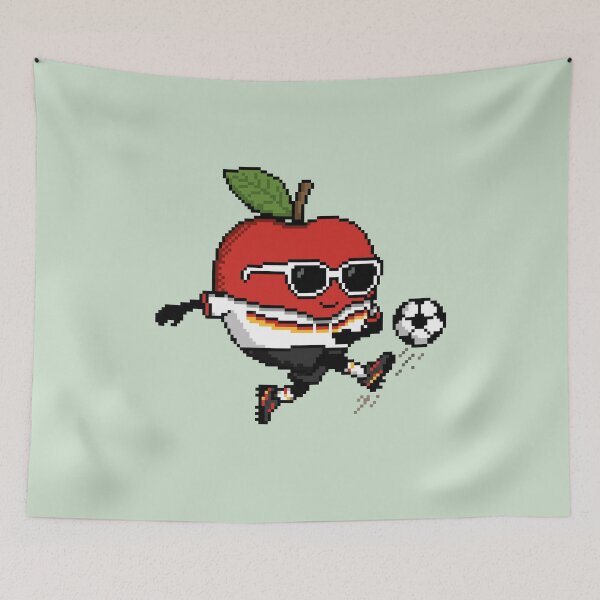 Item preview, Apple Pixel in a Soccer Uniform 12 designed and sold by White Rim Mates.