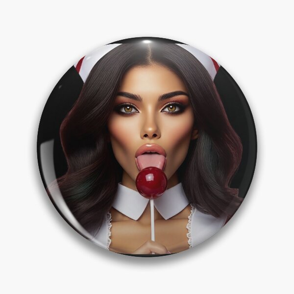 Item preview, Brunette Nurse Licking Lollipop designed and sold by Voodoo Store Paranormal Collections.