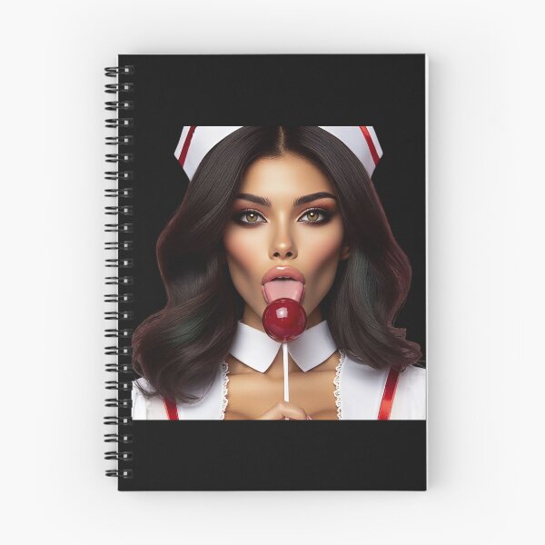 Item preview, Brunette Nurse Licking Lollipop designed and sold by Voodoo Store Paranormal Collections.