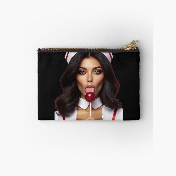 Item preview, Brunette Nurse Licking Lollipop designed and sold by Voodoo Store Paranormal Collections.