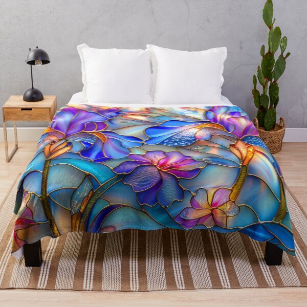 Item preview, Iris Stained Glass Floral Design  designed and sold by MargaretWiktor.