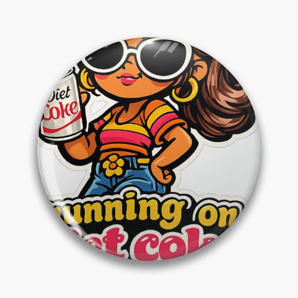 Item preview, Running on Diet Coke Medium Skin Girl Sticker designed and sold by RedRubyBubble.