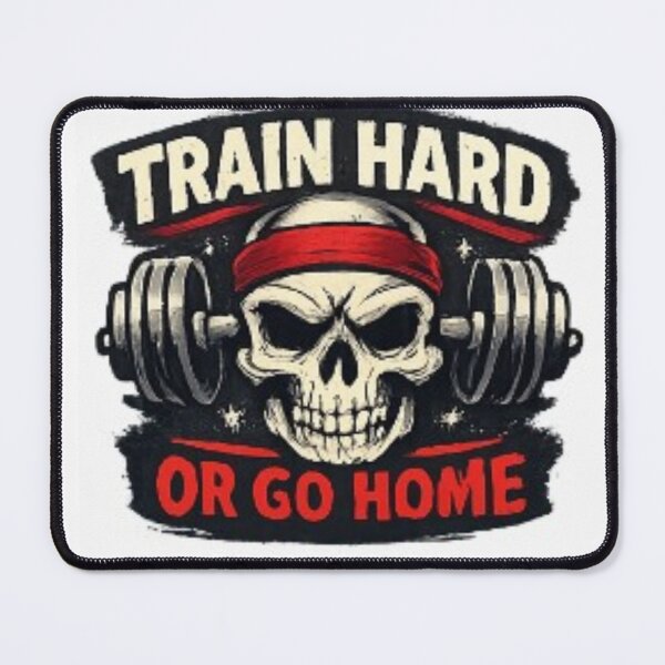 Item preview, Train Hard or Go Home – Skull Gym Workout Fitness Motivation Vintage Design designed and sold by ser-Ile.