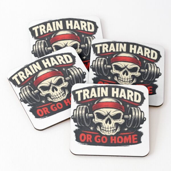 Item preview, Train Hard or Go Home – Skull Gym Workout Fitness Motivation Vintage Design designed and sold by ser-Ile.