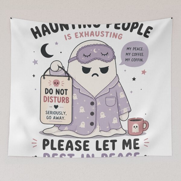 Item preview, Haunting People Is Exhausting Ghost designed and sold by amberwathen.