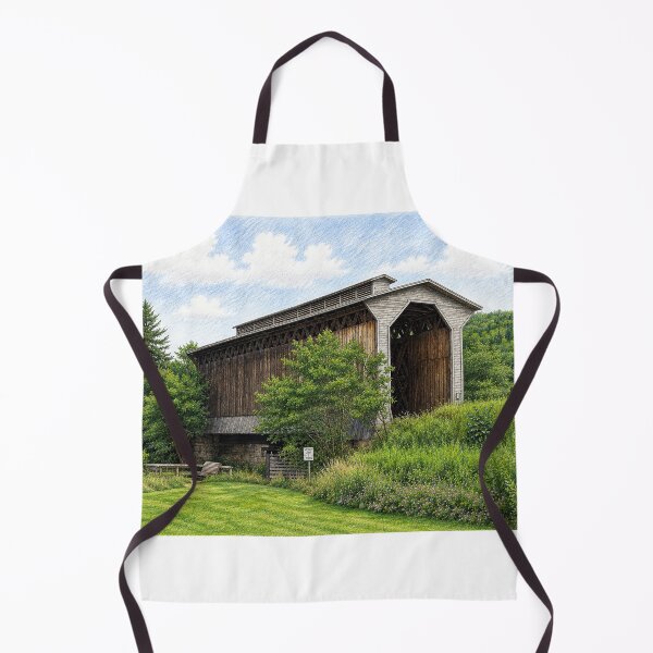 Item preview, Fisher Rail Road Covered Bridge in July designed and sold by gotucoveredart.