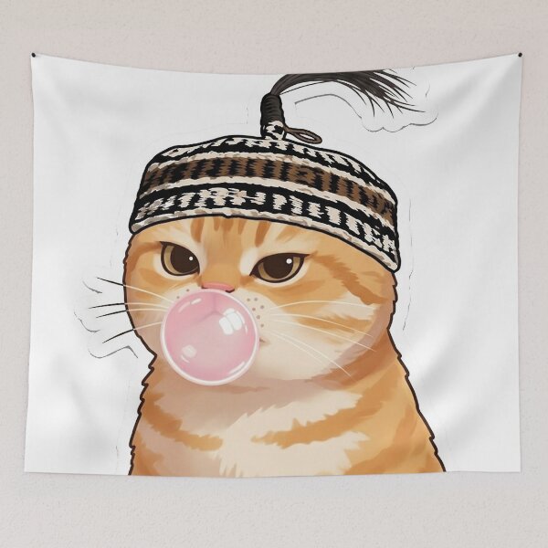 Item preview, Cat with Ethiopian Cap designed and sold by Kirubel Wasihun.