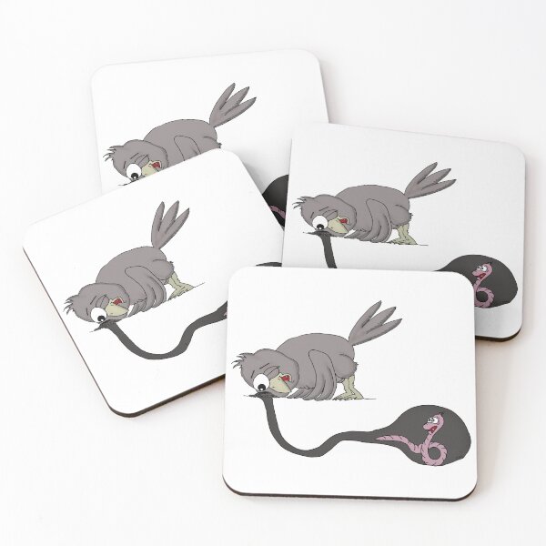 Item preview, Funny Early Bird Catches The Worm | Cute Witty Animals Sticker designed and sold by MyxaART.