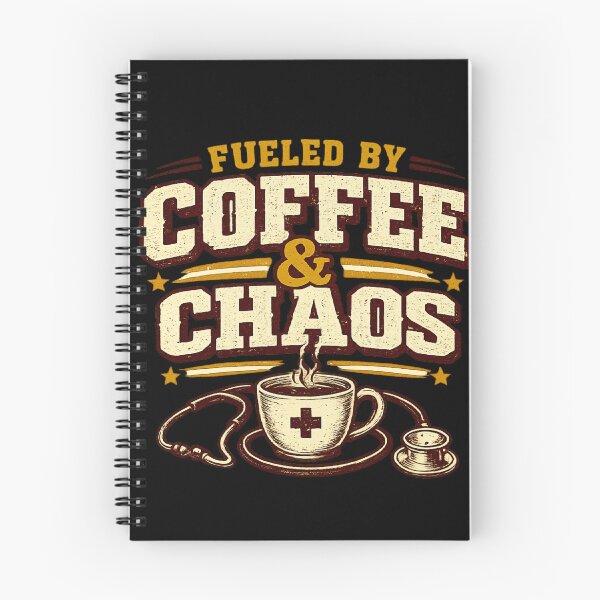 Item preview, Funny Nurse Shirt Fueled by Coffee and Chaos Night Shift Nurse Gift Women RN Nursing  designed and sold by EvergreenThread.
