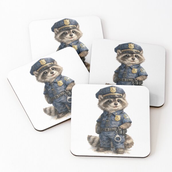 Item preview, Cute Raccoon Police Officer designed and sold by photoparadise22.