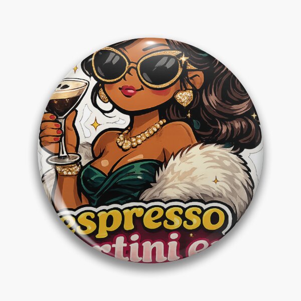 Item preview, Espresso Martini Era Medium Tan Girl Sticker designed and sold by RedRubyBubble.