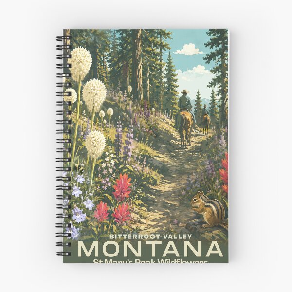 Item preview, St Mary's Peak Wildflowers Montana Bitterroot Valley Adventures designed and sold by sabrinart42.