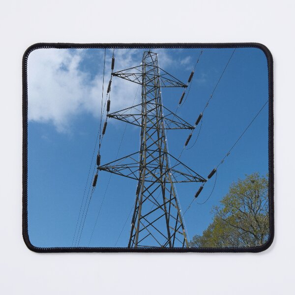 Item preview, Blue Sky High Voltage Electricity Pylon Photography designed and sold by pinkal.