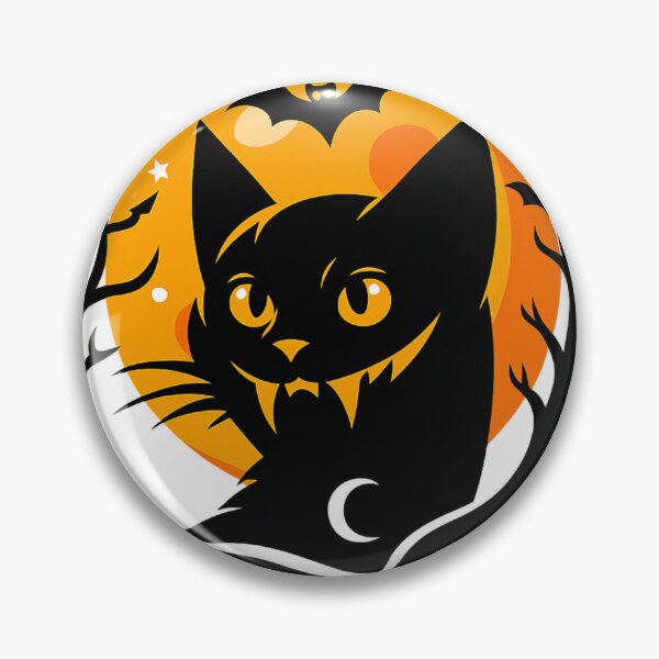 Item preview, Cute Black Cat Halloween Moon Spooky Vintage Design designed and sold by Antony004.