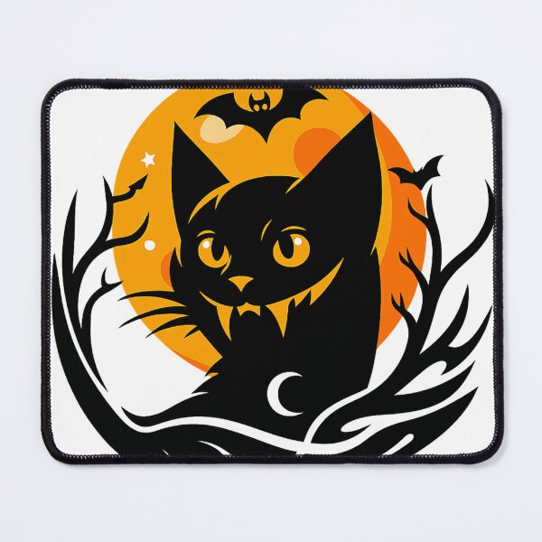 Item preview, Cute Black Cat Halloween Moon Spooky Vintage Design designed and sold by Antony004.