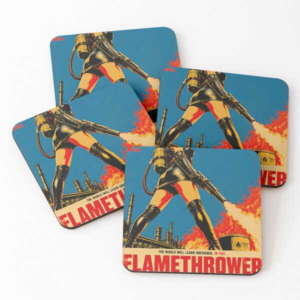 Item preview, Flamethrower Mistress – Vintage Exploitation Action Movie Poster designed and sold by obstinator.