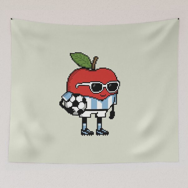 Item preview, Apple Pixel in a Soccer Uniform 14 designed and sold by White Rim Mates.