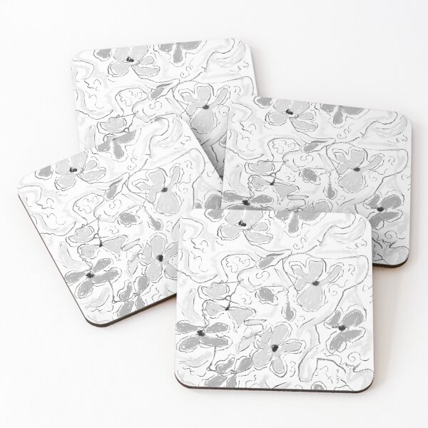 Item preview, Floral Flower Design Black and White monochrome designed and sold by JHadfieldArt.