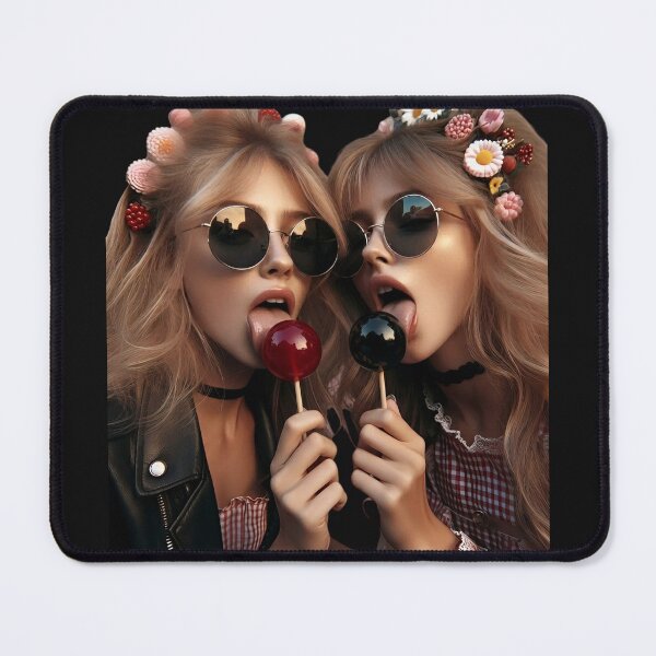 Item preview, Blonde Twins Licking Sugar Candies designed and sold by Voodoo Store Paranormal Collections.