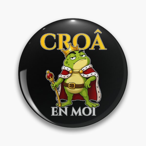 Item preview, Croâ En Moi French Slang Frog King Mascot designed and sold by Karma Design.