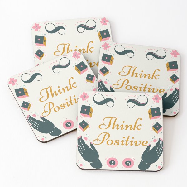 Item preview, Think positive retro hands sticker positive affirmation design designed and sold by Krishnacre8.