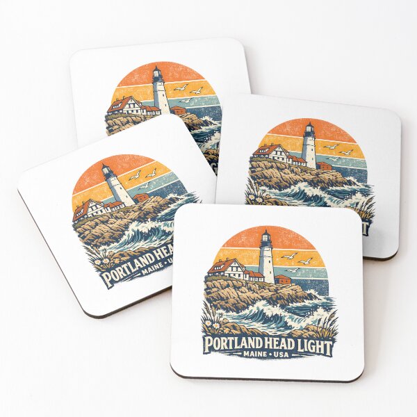 Item preview, Portland Head Light Maine Vintage Lighthouse Shirt | Retro Coastal Travel Souvenir Design designed and sold by Globalcitytees.