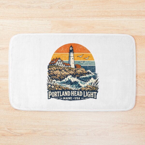 Item preview, Portland Head Light Maine Vintage Lighthouse Shirt | Retro Coastal Travel Souvenir Design designed and sold by Globalcitytees.