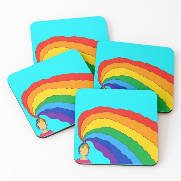 Item preview, Rainbow Hair – Colorful Illustration designed and sold by JOANNASKAH.
