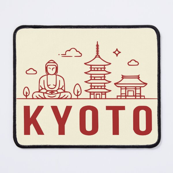 Item preview, Retro Kyoto Japan Skyline Minimalist Line Art designed and sold by Imaginationbeyond.