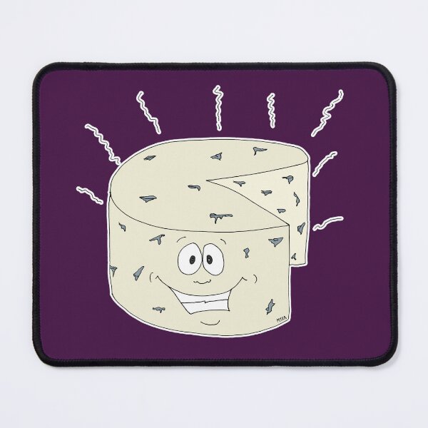 Item preview, Funny Stinky Blue Cheese Cartoon | Cute Moldy Food With Attitude Sticker designed and sold by MyxaART.
