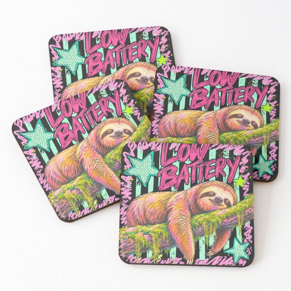 Item preview, Funny Low Battery Energy Saving Sloth designed and sold by legendaryskins.