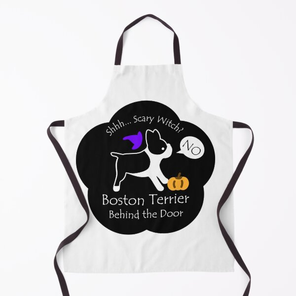 Item preview, Funny Boston Terrier Scary Witch Behind the Door Black Base designed and sold by Na7nasColorShop.