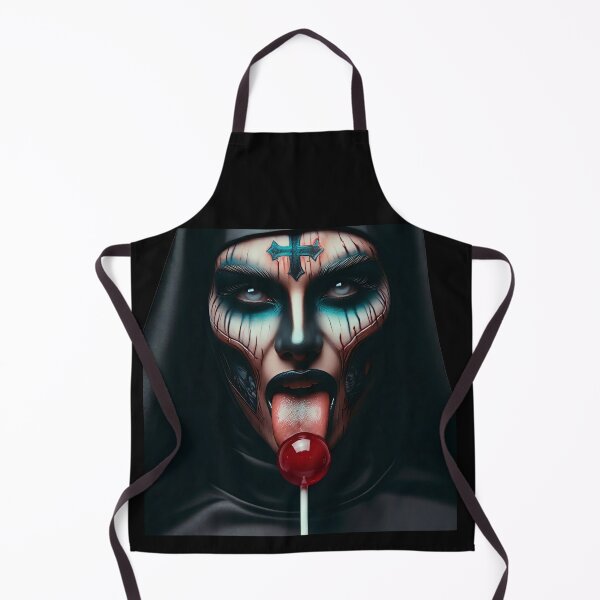 Item preview, Goth Nun Licking Red Lollipop designed and sold by Voodoo Store Paranormal Collections.