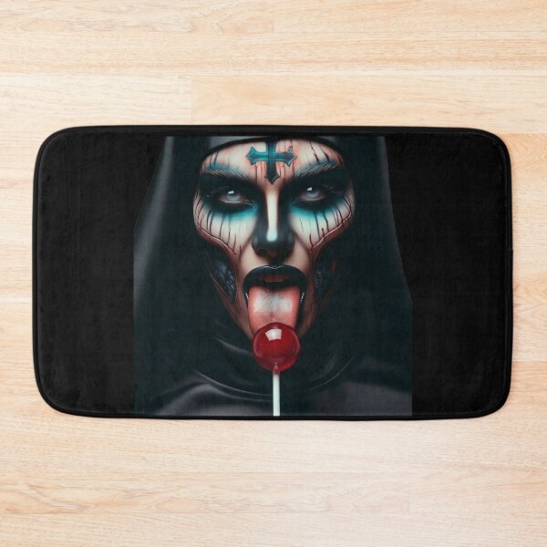 Item preview, Goth Nun Licking Red Lollipop designed and sold by Voodoo Store Paranormal Collections.