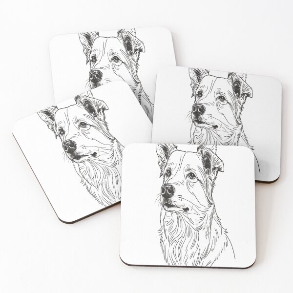 Item preview, Australian Shepherd in Minimalist Linear Art designed and sold by VestraDesign.