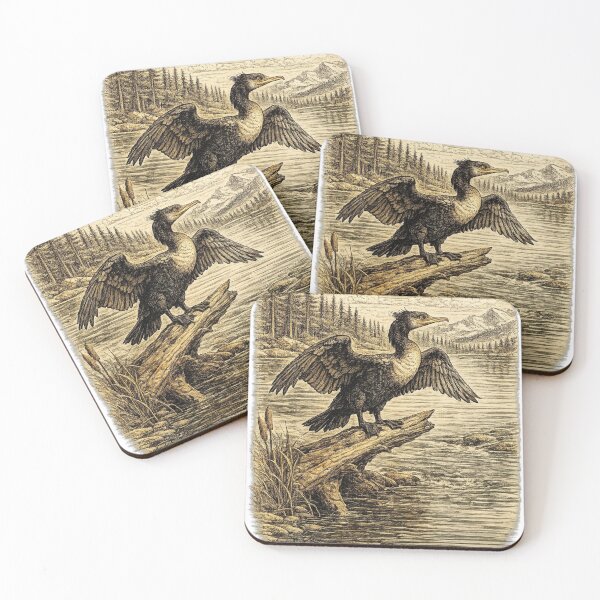 Item preview, Double-crested Cormorant River Perch designed and sold by KrungiT Design .