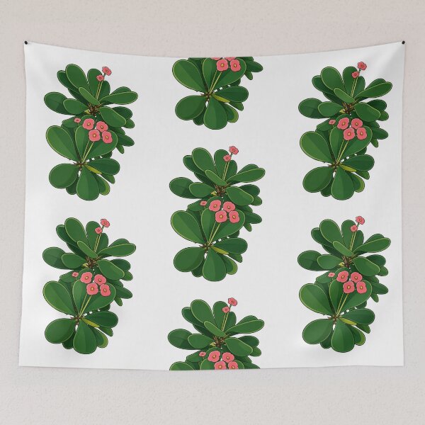 Item preview, Cute Pink Crown of Thorns Flower Botanical Plant Design designed and sold by Nawi32.