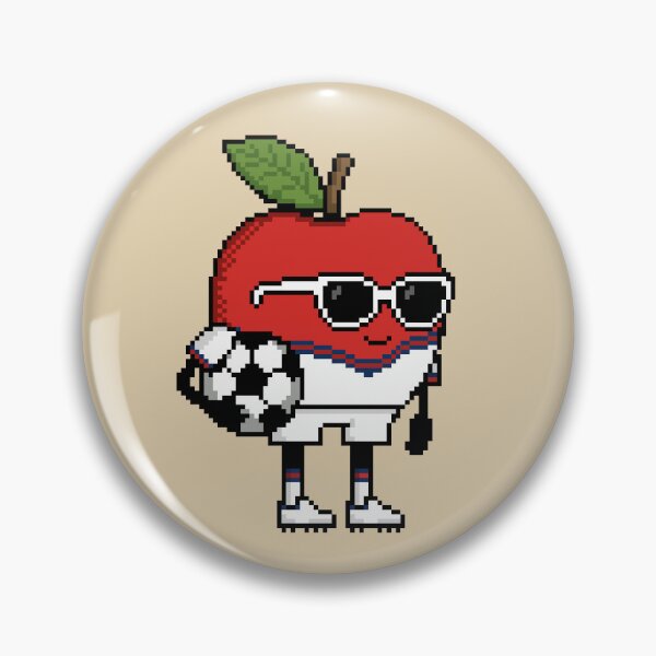 Item preview, Apple Pixel in a Soccer Uniform 18 designed and sold by White Rim Mates.