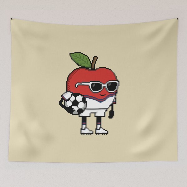 Item preview, Apple Pixel in a Soccer Uniform 18 designed and sold by White Rim Mates.