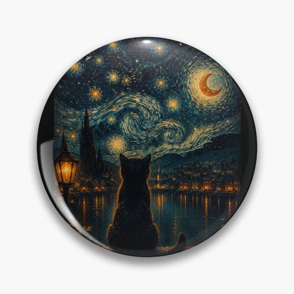 Item preview, Mystical Black Cat Starlit Night Fantasy designed and sold by Moizento.
