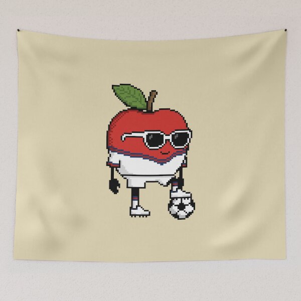 Item preview, Apple Pixel in a Soccer Uniform 19 designed and sold by White Rim Mates.