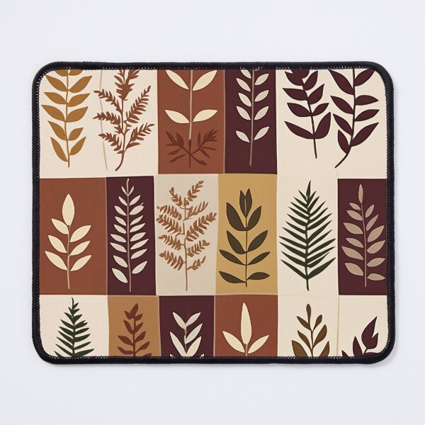 Item preview, Botanical Leaf Grid — Autumn Fern & Foliage Silhouette Pattern designed and sold by Lily-and-Lyle.