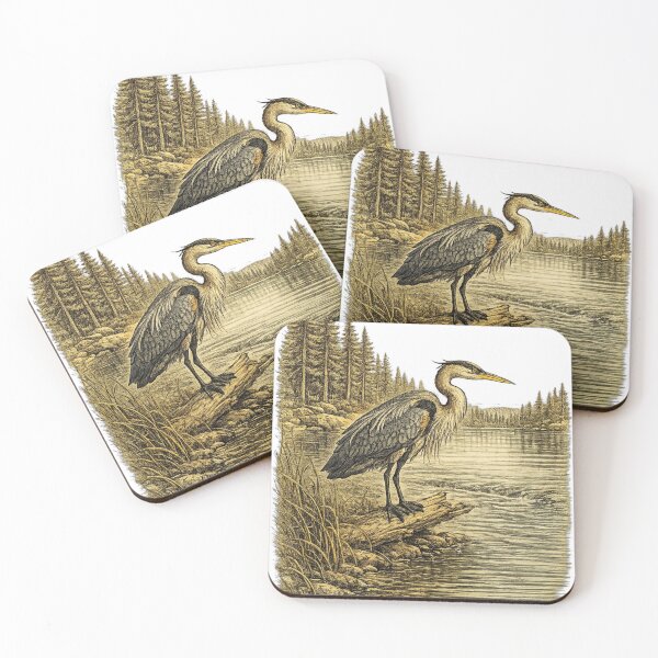 Item preview, Great Blue Heron River Guardian designed and sold by KrungiT Design .