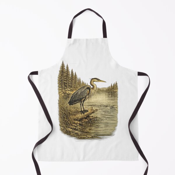 Item preview, Great Blue Heron River Guardian designed and sold by KrungiT Design .